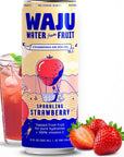 Natural Strawberry Sparkling Water  Direct from Fruit Hydration No Added Sugar Low Calorie Drink Antioxidant  Vitamin Rich Organic Bubbly EcoFriendly Alternative to Flavored Water or Seltzer Water by WAJU 12oz Cans 12Pack