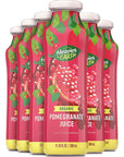 Heaven  Earth 100 Pure Organic Pomegranate Juice 1115oz 6 Pack NO Concentrate Cold Pressed Non GMO Verified No Sugar Added No Preservatives