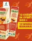 SOLELY Organic Banana with Pecan Fruit Jerky, 12 Strips | Two Ingredients | Vegan | Non-GMO | Gluten-Free | No Sugar Added