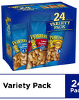 PLANTERS Variety Packs Salted Cashews Salted Peanuts  Honey Roasted Peanuts 24 Packs  Individual Bags of OntheGo Nut Snacks  No Cholesterol or Trans Fats  Source of Fiber and Healthy Fats