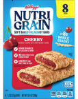 NutriGrain Soft Baked Breakfast Bars Made with Whole Grains Kids Snacks Cherry 6 Boxes 48 Bars