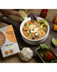 Olivias Pantry  Chicken Tortilla Soup with Spicy Tomato Base  Ready to Eat  Shake Well  Heat and Serve  150 Cal Per Serving Good Source of Protein 9g Per Serving  6 Pack