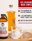 Bartender’s Secret Sauce Old Fashioned Cocktail Syrup - Makes 32 Cocktails - (8 Ounce)