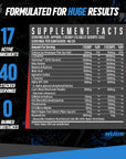 Huge Supplements Wrecked Pre-Workout, 30G+ Ingredients Per Serving to Boost Energy, Pumps, and Focus with L-Citrulline, Beta-Alanine, Hydromax, L-Tyrosine, and No Useless Fillers