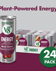 V8 Energy Black Cherry Juice Energy Drink 8 fl oz Can 24 Pack