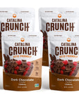 Catalina Crunch Keto Cereal | Low Carb, Zero Sugar, Gluten & Grain Free, Fiber | Keto Snacks, Vegan Snacks, Protein Breakfast Cereal & Snack | Keto Friendly Foods (Dark Chocolate (Pack of 4))