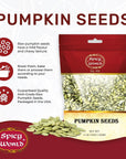 Spicy World Raw Pumpkin Seeds 5 LB Bag  Shelled AAA Grade Unsalted Dry Vegan Bulk Bag