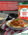 Walden Farms Tomato Basil Marinara Sauce 12 oz Jar Pack of 2  Sweet and Smooth Fresh Herbs and Spices Vegan Kosher and Keto Friendly 0g Net Carbs  Great for Bread Chicken Parmigiana and More