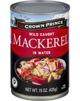 Crown Prince Mackerel in Water 15Ounce Cans Pack of 12