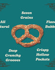 Unique Snacks  Multi Grain Splits Pretzels Homestyle Baked Certified OU Kosher and nonGMO 11 oz Bag 6 pack No artificial flavors 66 Ounce