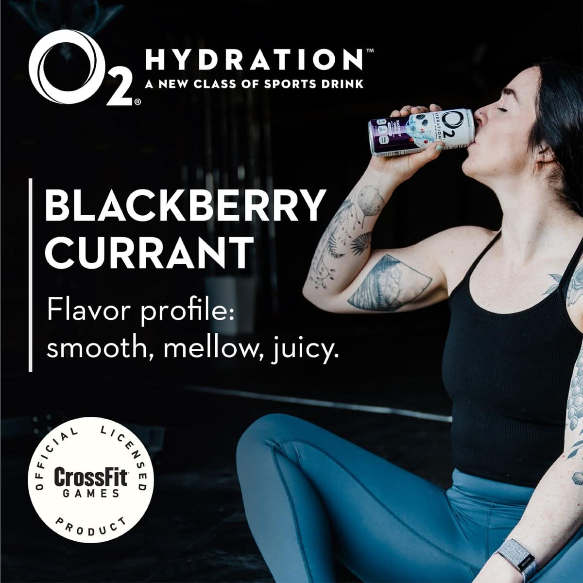 O2 Blackberry Currant Post Workout Recovery Drink  Powerful Electrolyte Drink for Daily Hydration