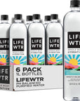 LIFEWTR Premium Purified Water - 33.8 Fl Oz, 1L (Pack of 6)