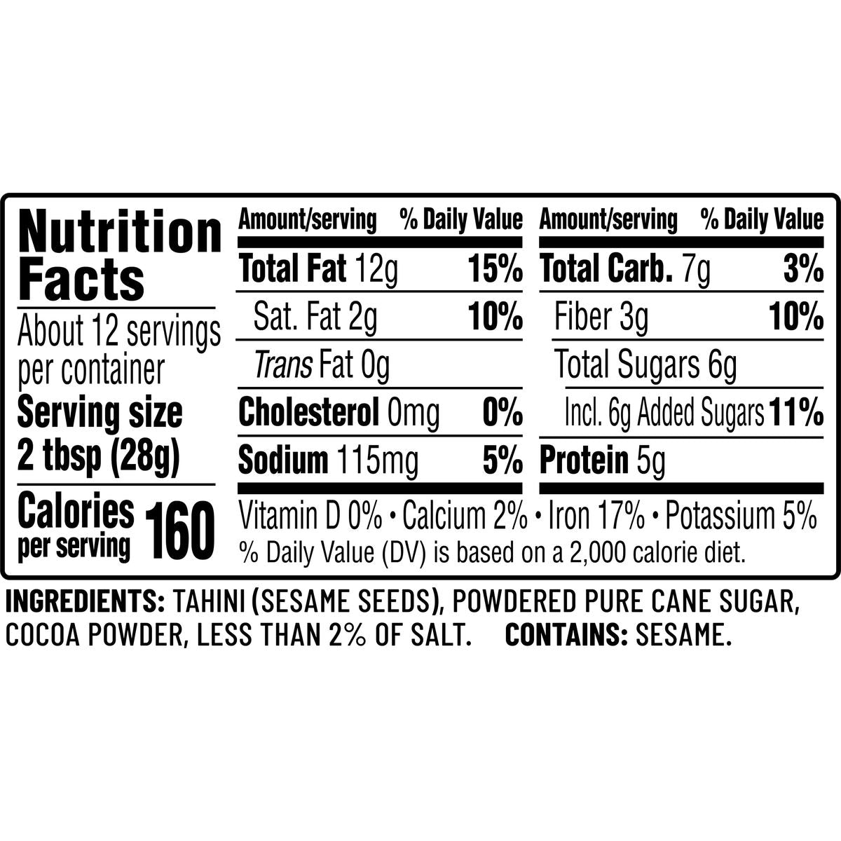 Soom Foods Dark Chocolate Sea Salt Tahini Spread 12oz Pack of 2  Silky Smooth Texture for Baking Desserts Hummus  Vegan NutFree GlutenFree