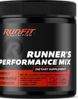 Runner's Performance Mix - Energy & Endurance Powder - Keto Friendly - Low Carb & Low Calorie - Vitamins, BCAAs, Caffeine & More - Fruit Punch - 30 Servings!