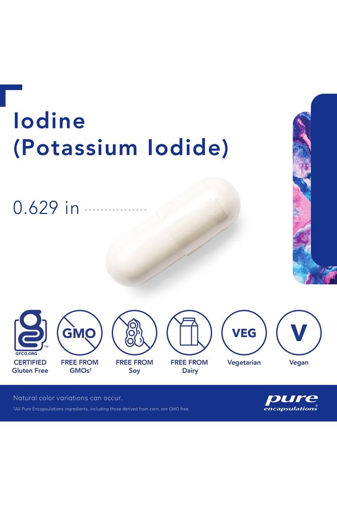 Pure Encapsulations Iodine - Supplement to Support The Thyroid &amp; Help Maintain Healthy Cellular Metabolism - with Premium Potassium Iodide - 120 Capsules