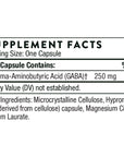 Thorne PharmaGABA-250 - GABA Supplement - 250 mg Natural Source Gamma-Aminobutyric Acid - Promotes a Calm, Relaxed, Focused State of Mind - 60 Capsules