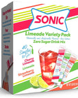 Sonic Singles To Go Limeade Variety Pack Watertok Powdered Drink Mix Includes 3 Flavors Limeade Cherry Limeade Strawberry Limeade 1 Box 40 Servings