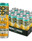 MACHU PICCHU ENERGY Sugar Free Yerba Mate Clean Energy Drink Alternative 12oz Pack of 12  120mg Organic Green Coffee Bean Caffeine Low Calorie USDA Organic No Preservatives Alpine Mint