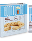 GOOD TO GO Soft Baked Bars Vanilla Almond, 9 Pack - gluten-free, Keto Certified, Paleo Friendly, Low Carb Snacks