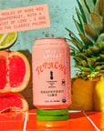 De La Calle Tepache  Grapefruit Lime  Modern Mexican Soda  Craft Fermented Pineapple Sparkling Beverage  Certified Organic Antioxidant Rich NonAlcoholic Healthy Soda Low Sugar Low Calorie NonGMO