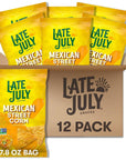 Late July Snacks, Mexican Street Corn Tortilla Chips, 7.8-oz. Bag (Pack of 12)