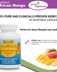 Perfect Supplements - Perfect African Mango - 60 Vegetarian Capsules - All-Natural Weight Loss Supplement