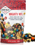 Hayden Valley Foods Mighty Mix  2 lb Resealable Bag  Peanuts Raisins Chocolate Candies Peanut Butter  Semisweet Chocolate Drops  Gourmet Trail Mix