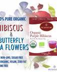 PICKNATURE Purple Hibiscus Butterfly Pea Flower Tea Bag Leaf Freshly Picked from Thailand  60 tea bags VALUE PACK 200 Cups  Herbal Tea Gifts  USDA Organic