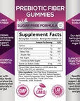 Sugar-Free Fiber Supplement Gummies for Adults - 4g Soluble Fiber per Serving - Natural Prebiotic Fiber Gummies Support Daily Digestive Health & Regularity - Plant Based & Berry Flavor - 60 Gummies