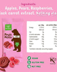 BEAR ‘Fruit Rolls' Raspberry – Natural Fruit Snack - No Added Sugar - 5 x 2 rolls - 100g