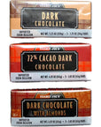 Trader Joe's Belgian Dark Chocolate Bars 3 Variety Pack - Total 9 Bars, 1.7 ounces