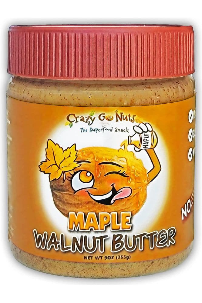 Crazy Go Nuts Walnut Butter - Coconut, 9 oz (1-Pack) - Healthy Snacks, Keto, Vegan, Low Carb, Gluten Free, Superfood - Natural, Non-GMO, ALA, Omega 3 Fatty Acids, Good Fats and Antioxidants