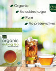 ONE ORGANIC Instant Tea Powder Oolong  44 oz  125 Servings  USDA Certified Organic  100 Pure Tea  Instant Hot or Iced Tea  Unsweetened