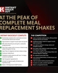 ROAR AMBITION Instant Knockout Complete High Protein Meal Replacement Shake - Vanilla - 400 Calories, 35g Protein, 26 Vitamins & Minerals, 13g Fiber - Ideal for Weight Loss & Muscle Growth and Repair, 14 Servings.