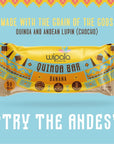 Wipala Protein Bars - Banana : Made with Quinoa and Andean Lupin, Vegan, Nut Free, Gluten Free, Non-GMO, 12 Pack