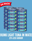 StarKist 25 Less Sodium Chunk Light Tuna in Water  5 oz Can Pack of 24