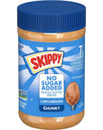 SKIPPY Peanut Butter Spread No Sugar Added, Chunky, 16 Ounce (Pack of 12)