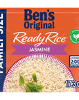 BENS ORIGINAL Ready Rice Jasmine Family Size Rice Easy Dinner Side 173 OZ Pouch Pack of 6