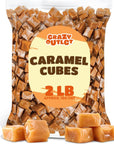 Caramel Cubes Candy Individually Wrapped Bulk Pack 2 Pounds About 150 Count