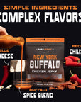 MaxJerky Jerky Variety Pack Montreal Maple Bacon Texas BBQ Beef Jerky New York Buffalo Chicken Jerky and Sichuan Chili Chicken Jerky 4 Pack