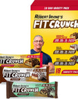 FITCRUNCH Protein Bars Snack Size Variety Pack Gluten Free 18 Pack