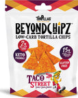 BeyondChipz Low Carb Tortilla Chips, Nacho Supreme Party Pack, Keto Friendly, Gluten Free, 5.3oz Bag, Pack of 4