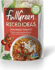 Fullgreen, Riced Ideas, Sun Dried Tomato, Cauliflower Rice in Sauce, case of 6 pouches - the perfect low-carb, Keto meal or side - made in the USA