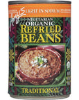 Amys Beans Refried Traditional Low Sodium Organic 154 Ounce