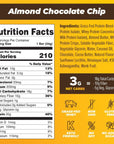 Atlas Protein Bar 20g Protein 1g Sugar Clean Ingredients Gluten Free Almond Chocolate Chip 12 Count Pack of 1