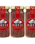 Ortiz Anchovies in Extra Virgin Olive Oil Firm Buttery Fillets with a Rich Umami Taste Wild Caught in Spain Great for Pizza Pasta and Caeser Salad 33oz Glass Jar Pack of 3