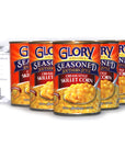 Glory Seasoned Southern Style Cream Style Skillet Corn 15 Ounces Pack of 6 Bundled with JFS Recipe Card