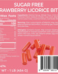 Finnska Sugar Free Strawberry Licorice by Cambie  Classic Finnish Red Sugar Free Licorice  Keto Friendly Candy 1 lb