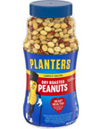 PLANTERS Lightly Salted Dry Roasted Peanuts 16 oz Resealable Jar  Peanut Snack  Great Movie Snack Active Lifestyle Snack and Party Size Snack  Kosher Peanuts Pack of 12