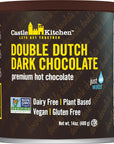 Castle Kitchen Double Dutch Dark Chocolate Premium Hot Cocoa Mix  DairyFree Vegan Plant Based GlutenFree NonGMO Project Verified Kosher  Just Add Water  14 oz